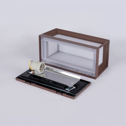 Brilagi - lauko sieninis šviestuvas PARKER 1xE27/60W/230V rudos spalvos IP44