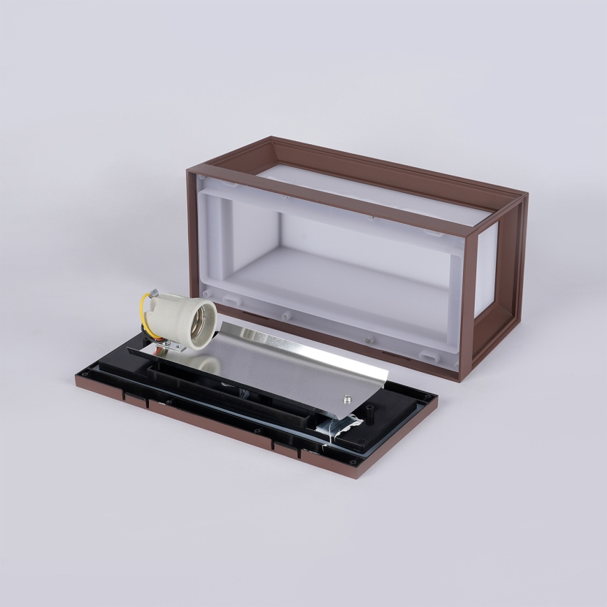 Brilagi - lauko sieninis šviestuvas PARKER 1xE27/60W/230V rudos spalvos IP44