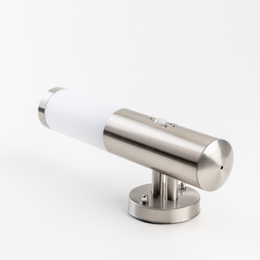 BRILAGI - Lauko sieninė lempa su judesio jutikliu ELIA 1xE27/20W/230V IP44 matinis chromas