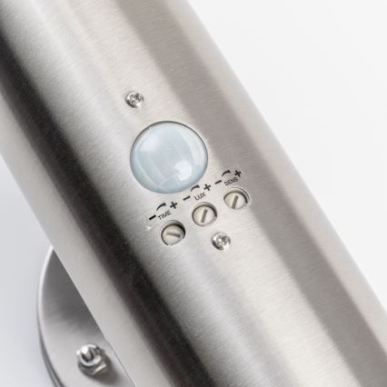 BRILAGI - Lauko sieninė lempa su judesio jutikliu ELIA 1xE27/20W/230V IP44 matinis chromas
