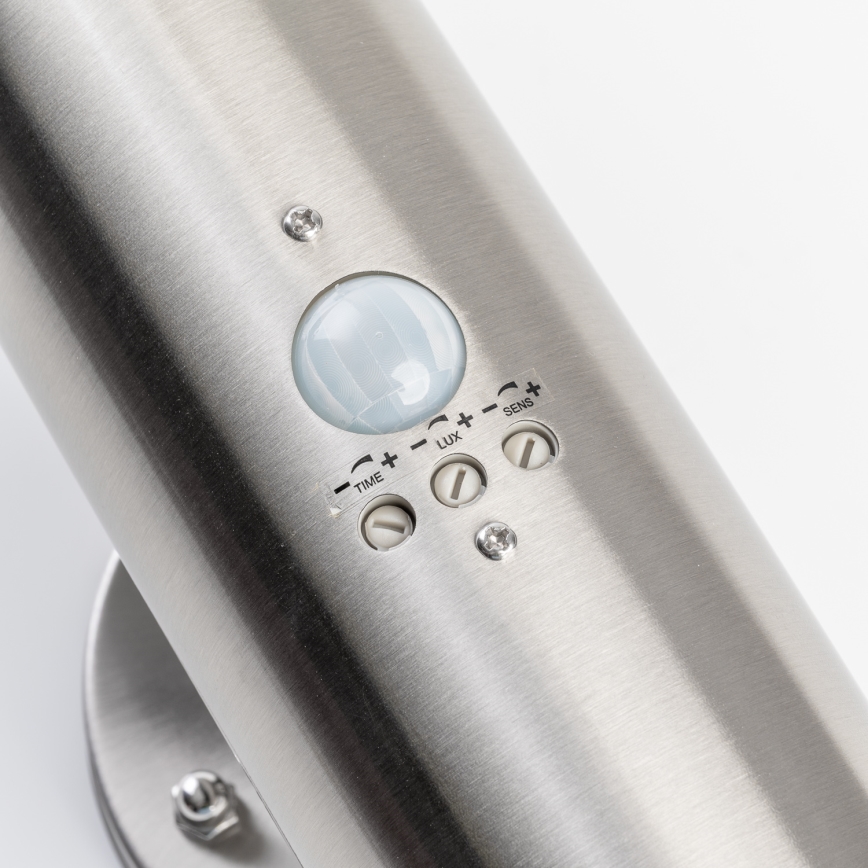 BRILAGI - Lauko sieninė lempa su judesio jutikliu ELIA 1xE27/20W/230V IP44 matinis chromas