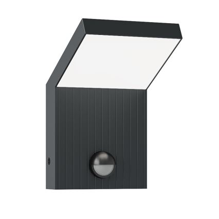 Brilagi - LED lauko sieninis šviestuvas su jutikliu RIANO LED/8W/230V antracitas IP65