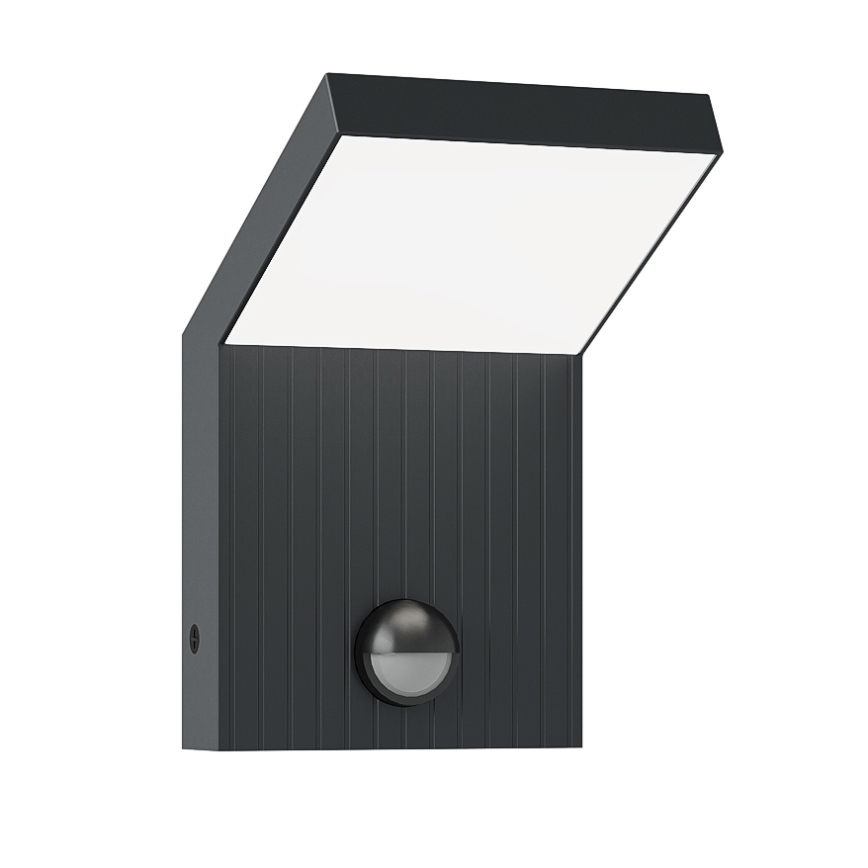 Brilagi - LED lauko sieninis šviestuvas su jutikliu RIANO LED/8W/230V antracitas IP65