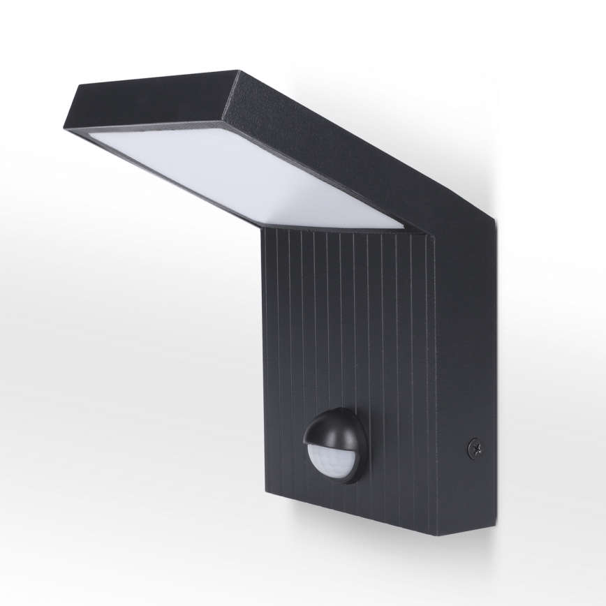 Brilagi - LED lauko sieninis šviestuvas su jutikliu RIANO LED/8W/230V antracitas IP65