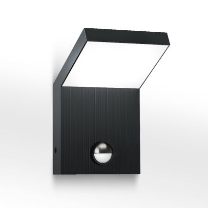 Brilagi - LED lauko sieninis šviestuvas su jutikliu RIANO LED/8W/230V antracitas IP65