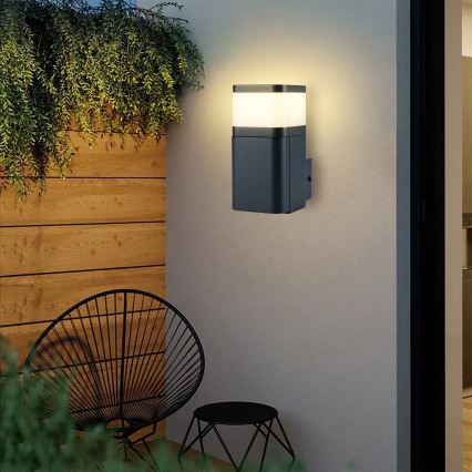 Brilagi - Lauko sieninis šviestuvas su SCHUKO lizdu PILLAR 1xG9/11W/230V IP44 antracitas