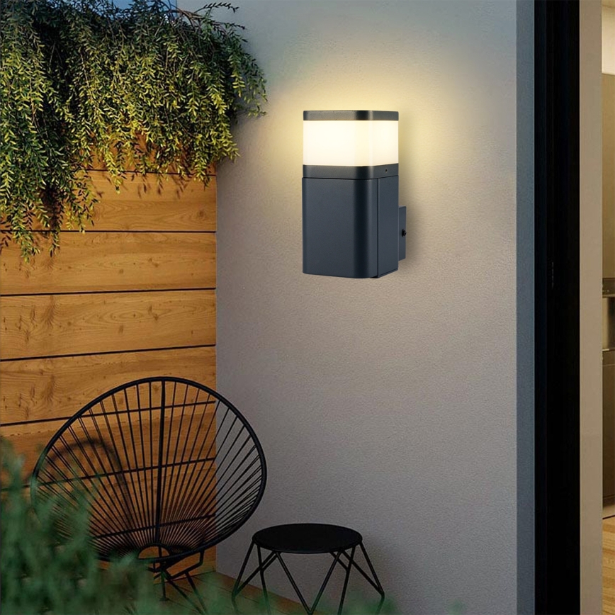 Brilagi - Lauko sieninis šviestuvas su SCHUKO lizdu PILLAR 1xG9/11W/230V IP44 antracitas