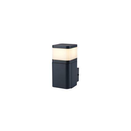 Brilagi - Lauko sieninis šviestuvas su SCHUKO lizdu PILLAR 1xG9/11W/230V IP44 antracitas