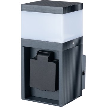 Brilagi - lauko sieninis šviestuvas su SCHUKO lizdu PILLAR 1xG9/11W/230V IP44 antracito