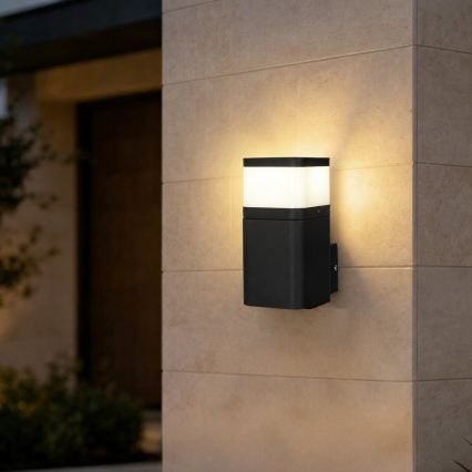 BRILAGI - Lauko sieninis šviestuvas su SCHUKO PILLAR lizdu 1xG9/11W/230V IP44 juodas