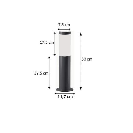 BRILAGI - Lauko šviestuvas ELIA 1xE27/20W/230V IP44 50 cm antracito spalvos