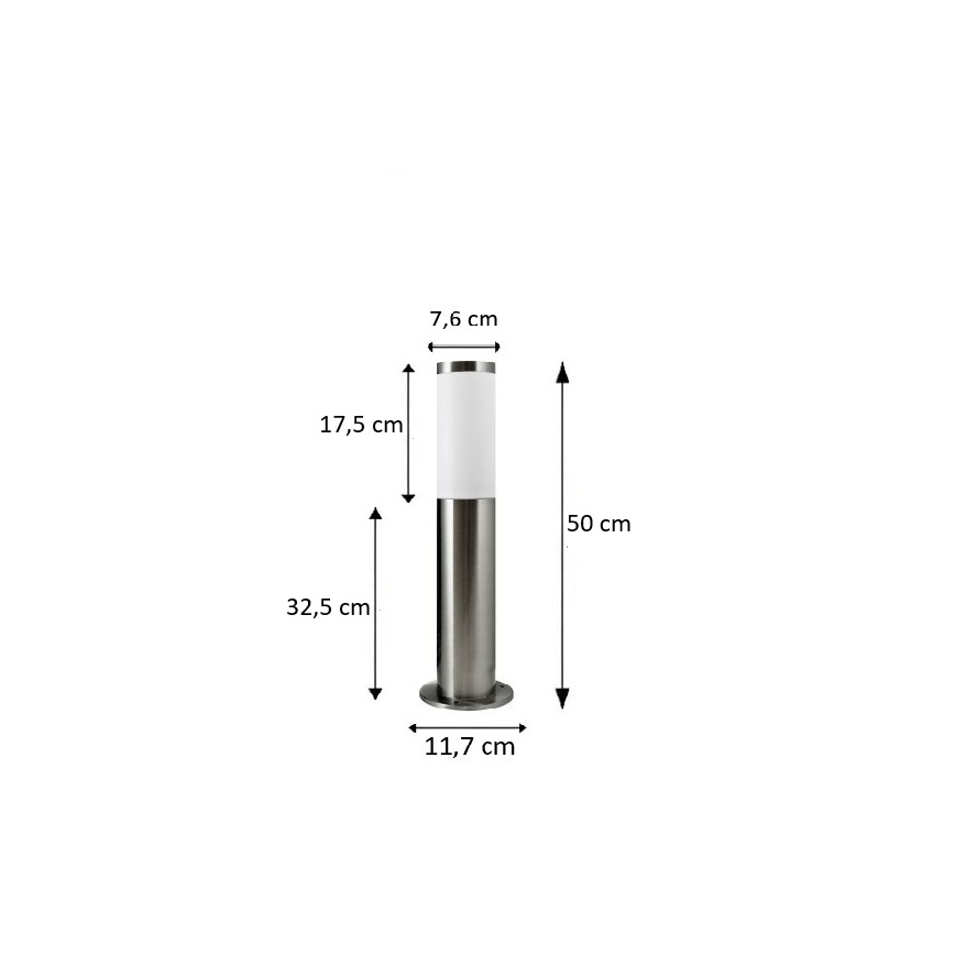 BRILAGI - Lauko šviestuvas ELIA 1xE27/20W/230V IP44 50 cm matinis chromas