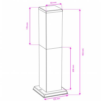 BRILAGI - Lauko šviestuvas NOVA 1xE27/15W/230V 40 cm IP44 antracitas