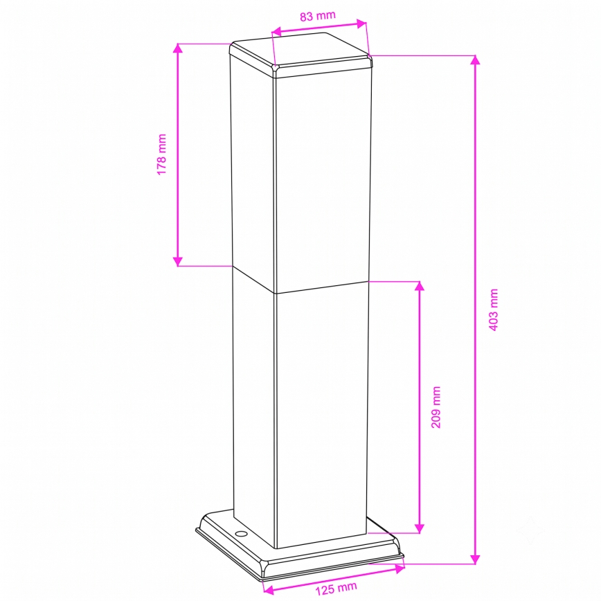 BRILAGI - Lauko šviestuvas NOVA 1xE27/15W/230V 40 cm IP44 juodas