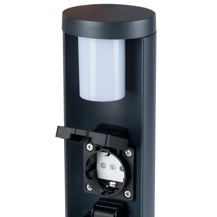 Brilagi - Lauko šviestuvas su 2 SCHUKO lizdais PILLAR 1xG9/11W/230V IP44 antracito spalvos