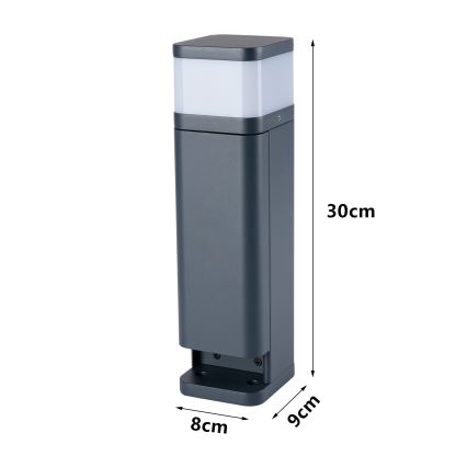 Brilagi - Lauko šviestuvas su 2 SCHUKO lizdais PILLAR 1xG9/11W/230V IP44 antracito spalva