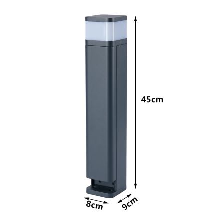 Brilagi - Lauko šviestuvas su 2 SCHUKO lizdais PILLAR 1xG9/11W/230V IP44 antracitas