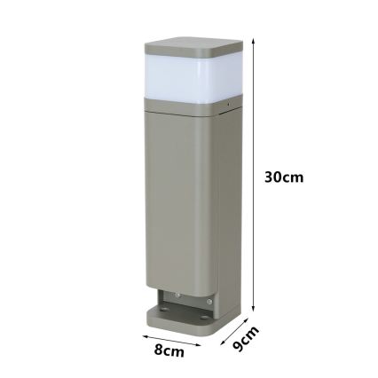 BRILAGI - Lauko šviestuvas su 2 SCHUKO lizdais PILLAR 1xG9/11W/230V IP44 pilka
