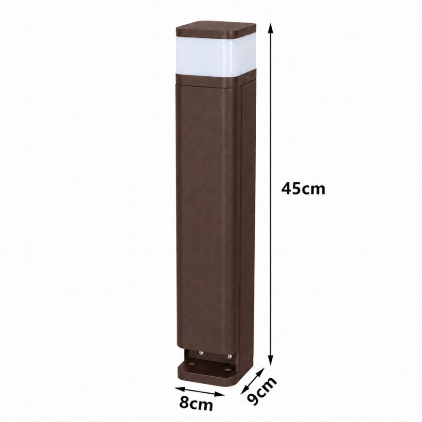 BRILAGI - Lauko šviestuvas su 2 SCHUKO lizdais PILLAR 1xG9/11W/230V IP44 rudas
