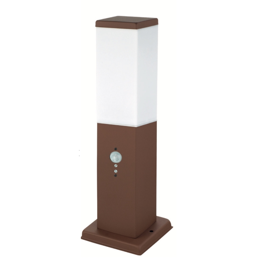 Brilagi - Lauko šviestuvas su judesio davikliu NOVA 1xE27/15W/230V 40 cm IP44 rudos spalvos