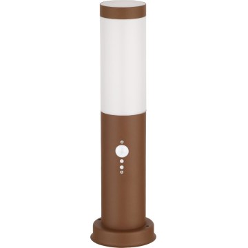 Brilagi - Lauko šviestuvas su judesio jutikliu 1xE27/15W/230V 40 cm IP44 ruda