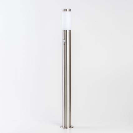 BRILAGI - lauko šviestuvas su judesio jutikliu ELIA 1xE27/20W/230V IP44 100 cm matinis chromas