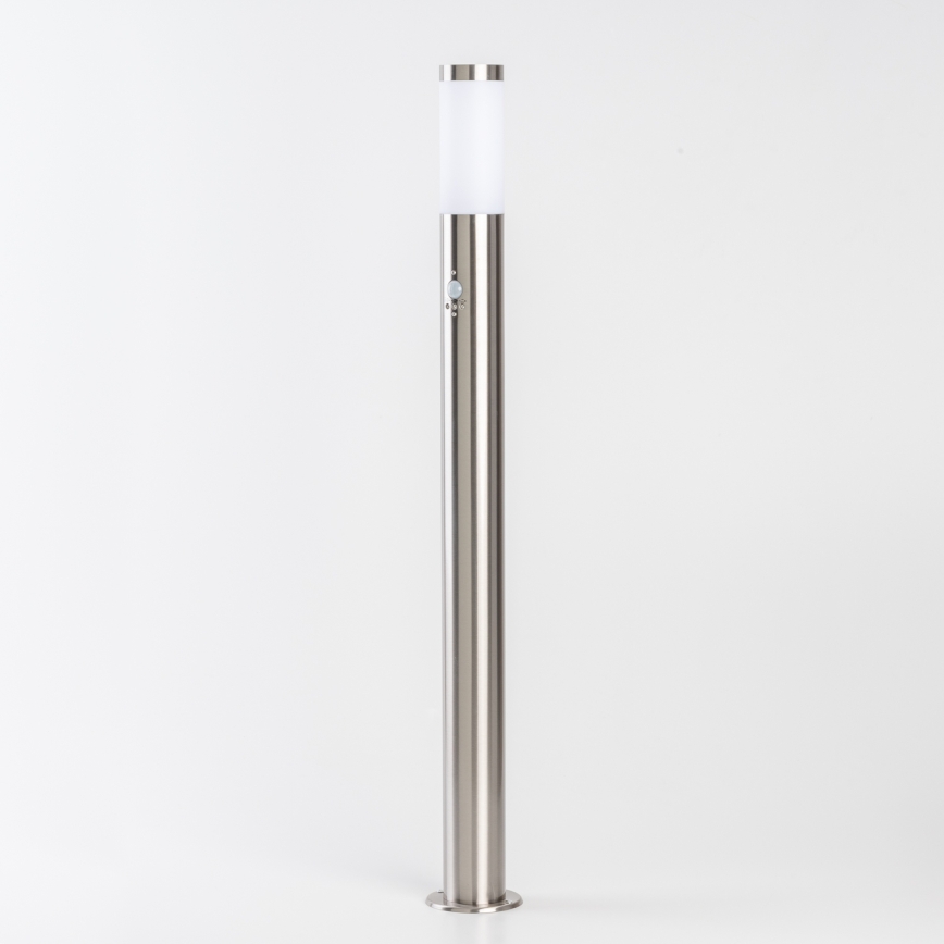 BRILAGI - lauko šviestuvas su judesio jutikliu ELIA 1xE27/20W/230V IP44 100 cm matinis chromas