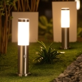 Brilagi - Lauko šviestuvas su judesio jutikliu NOVA 1xE27/15W/230V 40 cm IP44 matinis chromas