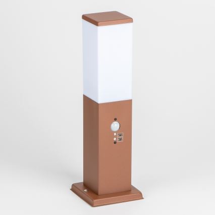 BRILAGI - Lauko šviestuvas su judesio jutikliu NOVA 1xE27/15W/230V 40 cm IP44 rudas