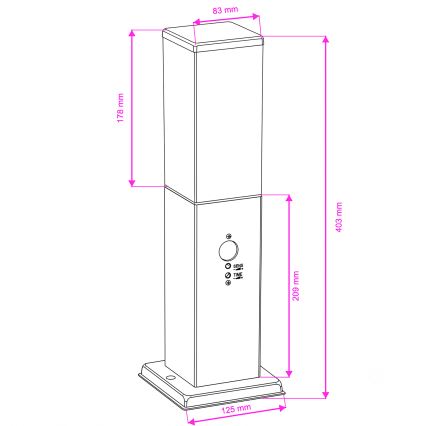 BRILAGI - Lauko šviestuvas su judesio jutikliu NOVA 1xE27/15W/230V 40 cm IP44 rudas