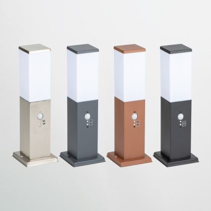 BRILAGI - Lauko šviestuvas su judesio jutikliu NOVA 1xE27/15W/230V 40 cm IP44 rudas