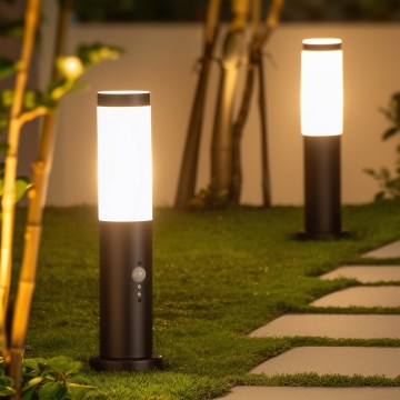 Brilagi - Lauko šviestuvas su jutikliu NOVA 1xE27/15W/230V 40 cm IP44 juodas