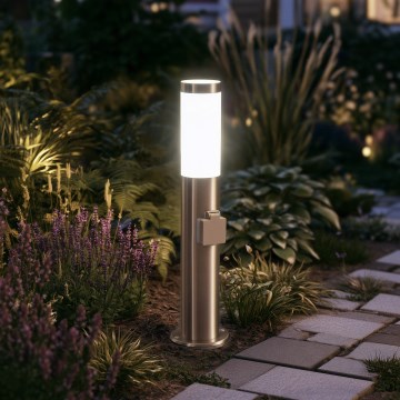BRILAGI - Lauko šviestuvas su lizdu ELIA 1xE27/20W/230V IP44 50 cm matinis chromas