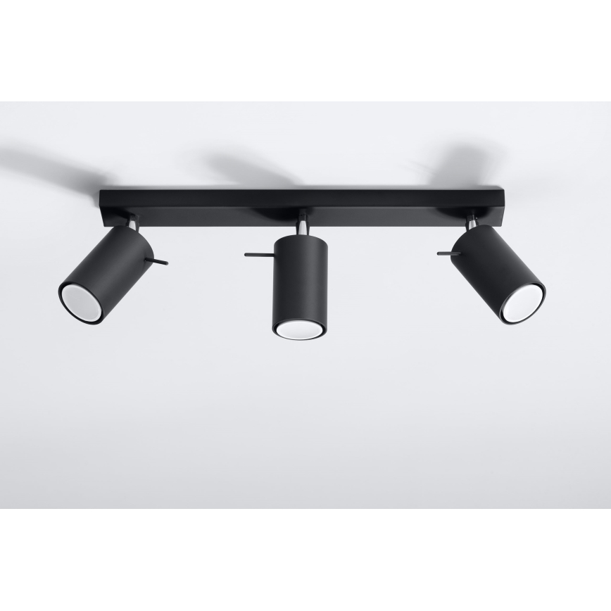 Brilagi -  LED akcentinis šviestuvas ASMUS 3xGU10/7W/230V juoda