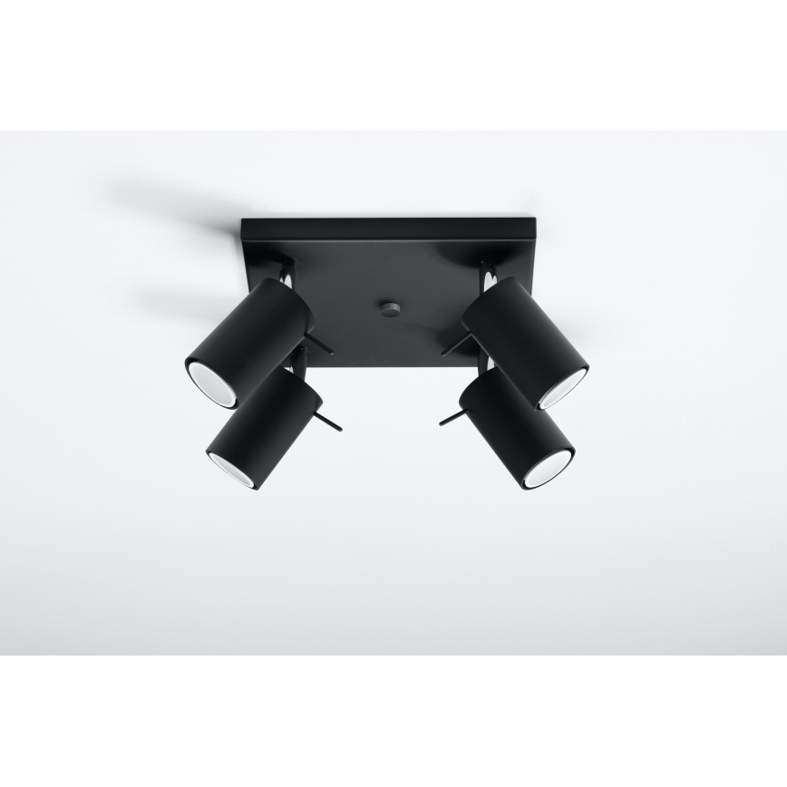 Brilagi -  LED akcentinis šviestuvas ASMUS 4xGU10/7W/230V juoda