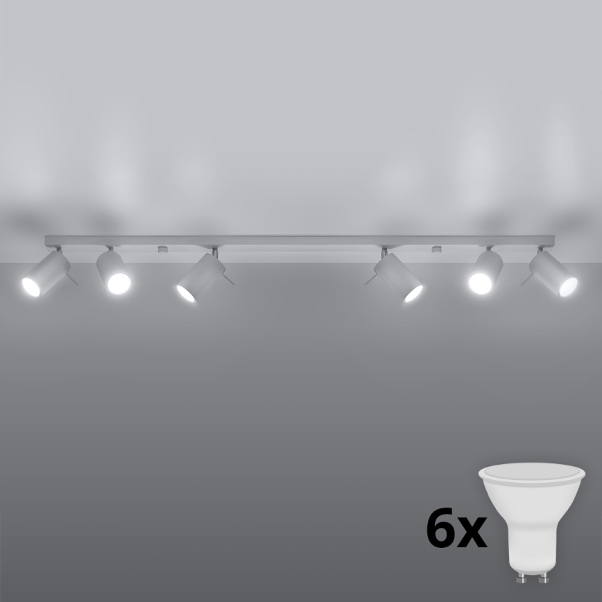 Brilagi -  LED akcentinis šviestuvas ASMUS 6xGU10/7W/230V balta