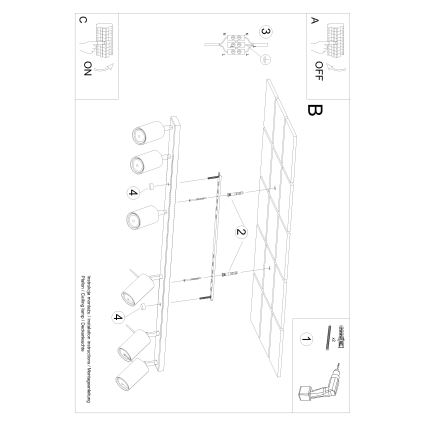 Brilagi -  LED akcentinis šviestuvas ASMUS 6xGU10/7W/230V balta