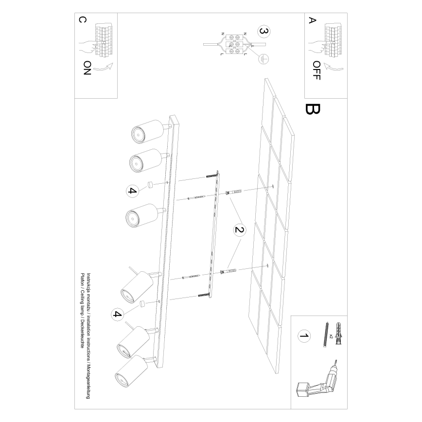 Brilagi -  LED akcentinis šviestuvas ASMUS 6xGU10/7W/230V balta