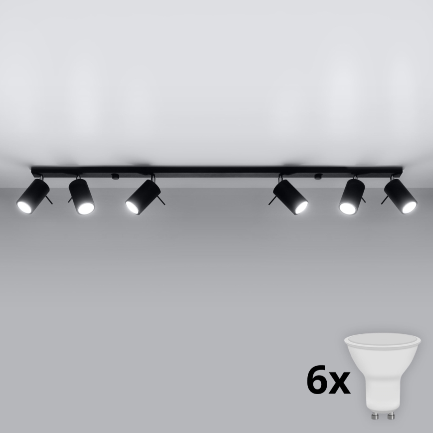 Brilagi -  LED akcentinis šviestuvas ASMUS 6xGU10/7W/230V juoda