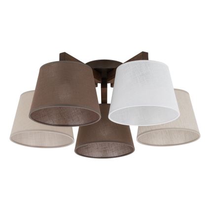 BRILAGI - LED ant lubų montuojama liustra LATTE 5xE27/15W/230V pušis/mišinys
