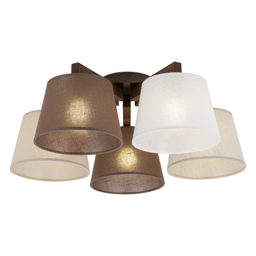 BRILAGI - LED ant lubų montuojama liustra LATTE 5xE27/15W/230V pušis/mišinys