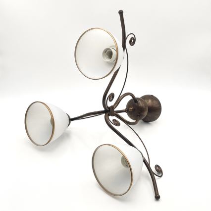 Brilagi - LED Ant pagrindo montuojamas sietynas ANTICO 3xE27/60W/230V bronzinė patina