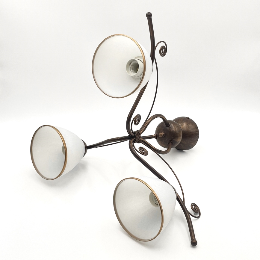 Brilagi - LED Ant pagrindo montuojamas sietynas ANTICO 3xE27/60W/230V bronzinė patina