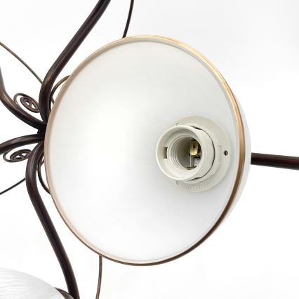 Brilagi - LED Ant pagrindo montuojamas sietynas ANTICO 5xE27/60W/230V bronzinė patina