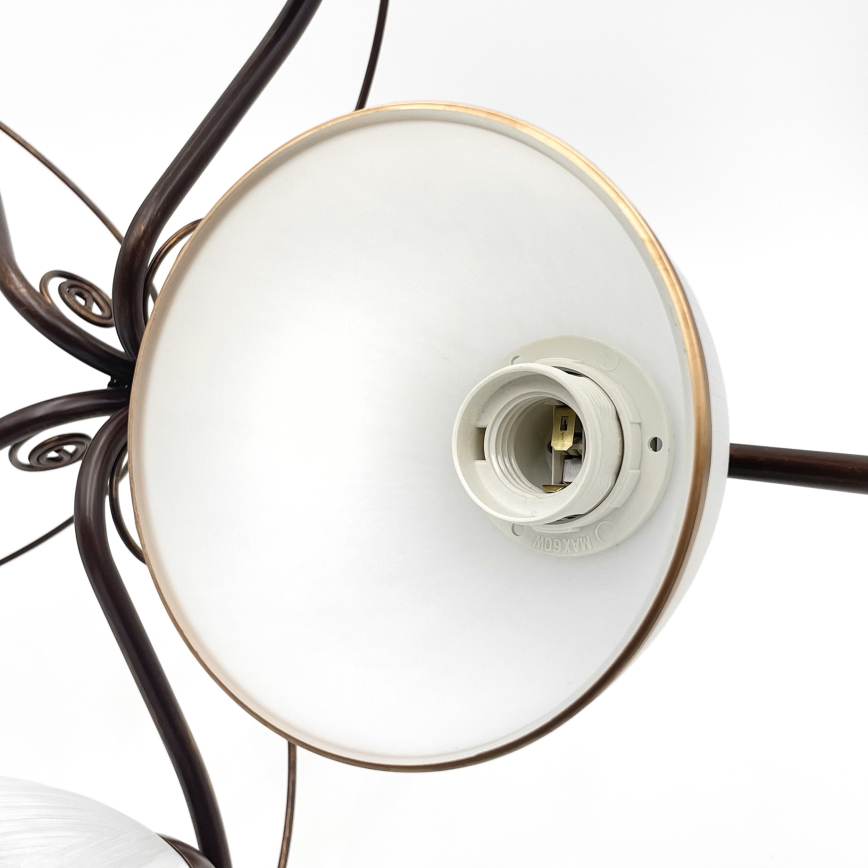 Brilagi - LED Ant pagrindo montuojamas sietynas ANTICO 5xE27/60W/230V bronzinė patina