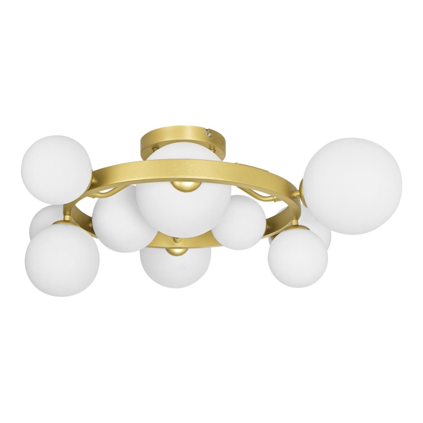 Brilagi - LED Ant pagrindo montuojamas sietynas MILLA 10xG9/3W/230V auksas/balta