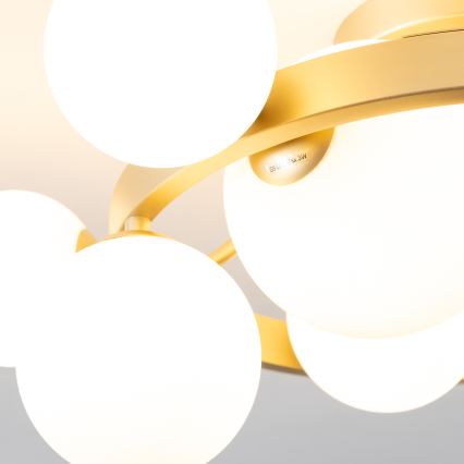 Brilagi - LED Ant pagrindo montuojamas sietynas MILLA 10xG9/3W/230V auksas/balta