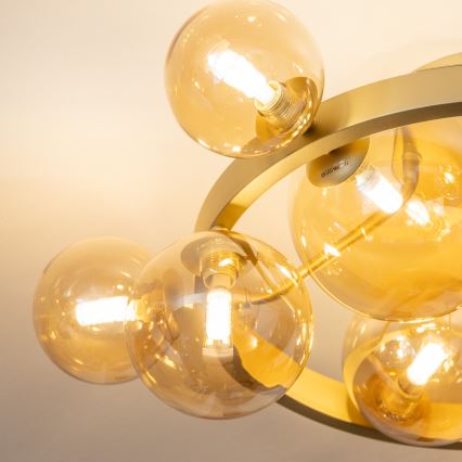 Brilagi - LED Ant pagrindo montuojamas sietynas MILLA 10xG9/3W/230V auksas