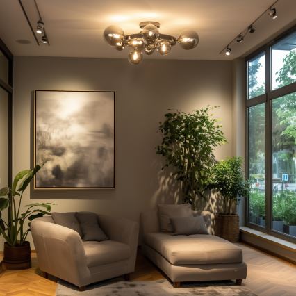 Brilagi - LED Ant pagrindo montuojamas sietynas MILLA 10xG9/3W/230V blizgus chromas/dūminis