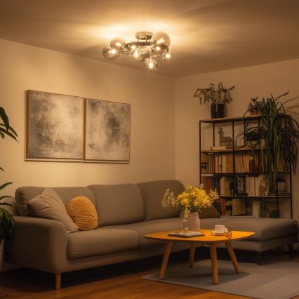 Brilagi - LED Ant pagrindo montuojamas sietynas MILLA 10xG9/3W/230V blizgus chromas/dūminis